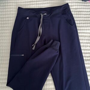 Figs High Waisted Zamora Navy Joggers with Drawstring sz small